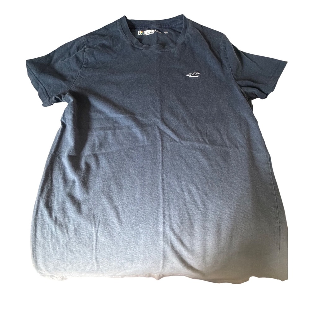 Hollister T-Shirt Kids XXS Blue Ombre Short Sleeve Seagull Logo Tee